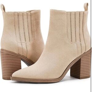 Women's Chelsea Beige Tan Ankle Boots